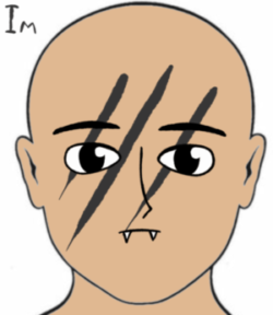 Ironmound Facepaint -3 gray stripes across the face